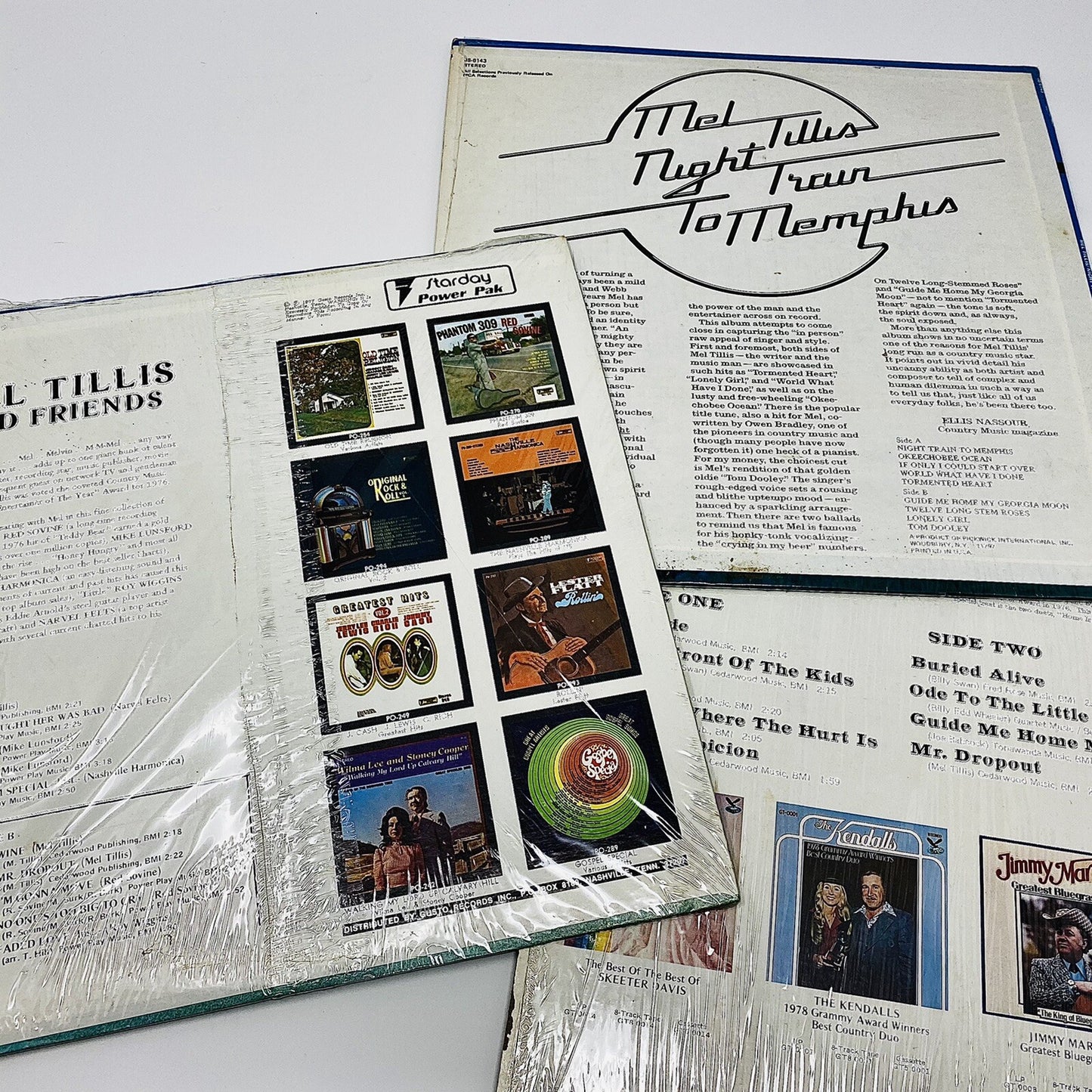 Mel Tillis THE GREAT + AND FRIENDS + NIGHT TRAIN Vinyl LP Record Bundle VG+