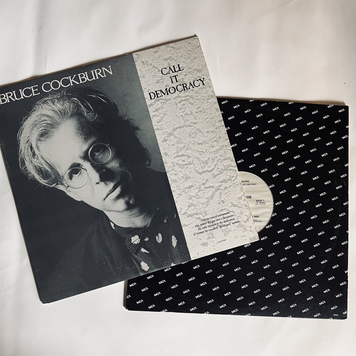 Bruce Cockburn CALL IT DEMOCRACY + SEE HOW I MISS YOU Vinyl 12" Single Records