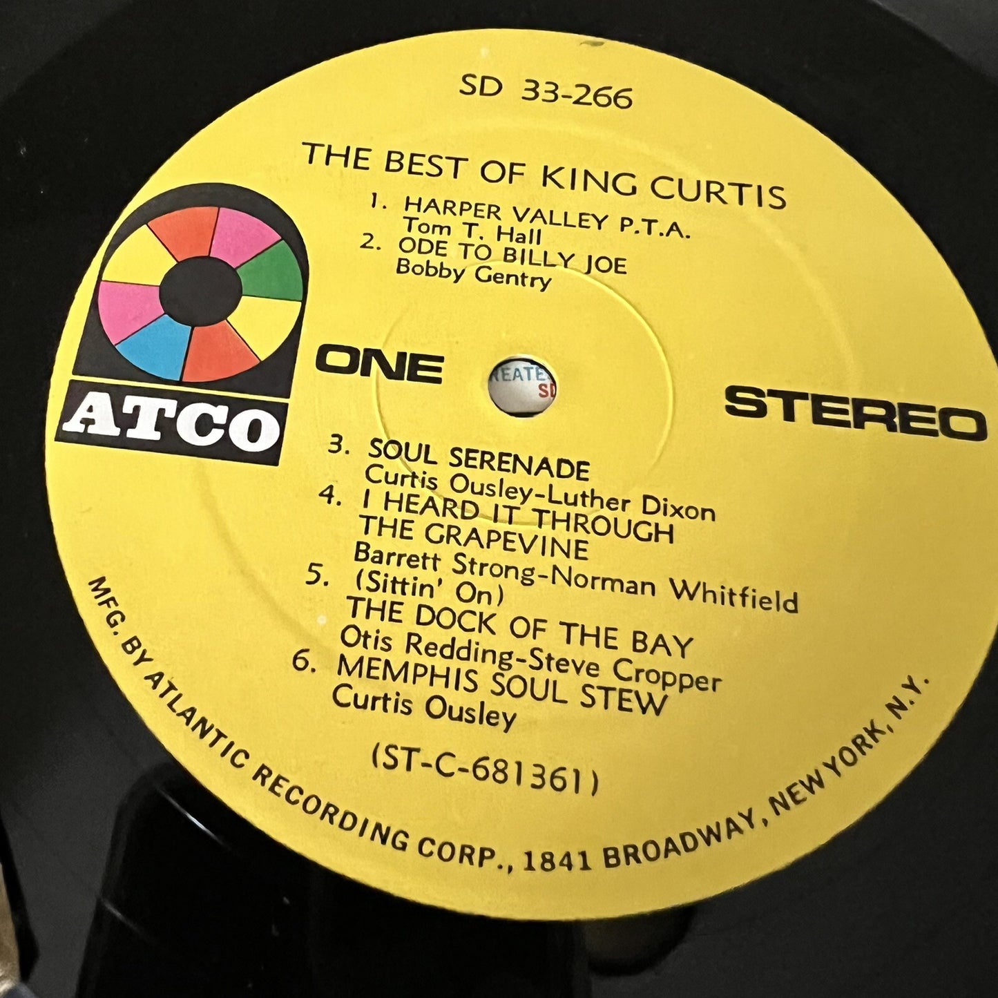 King Curtis THE BEST OF Vinyl LP Record VG+