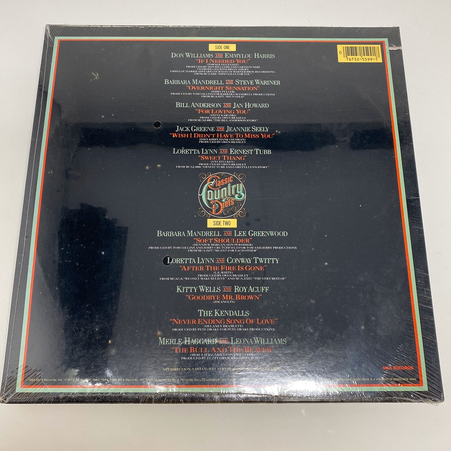 COUNTRY CLASSIC DUETS MGA5599 LP Vinyl SEALED