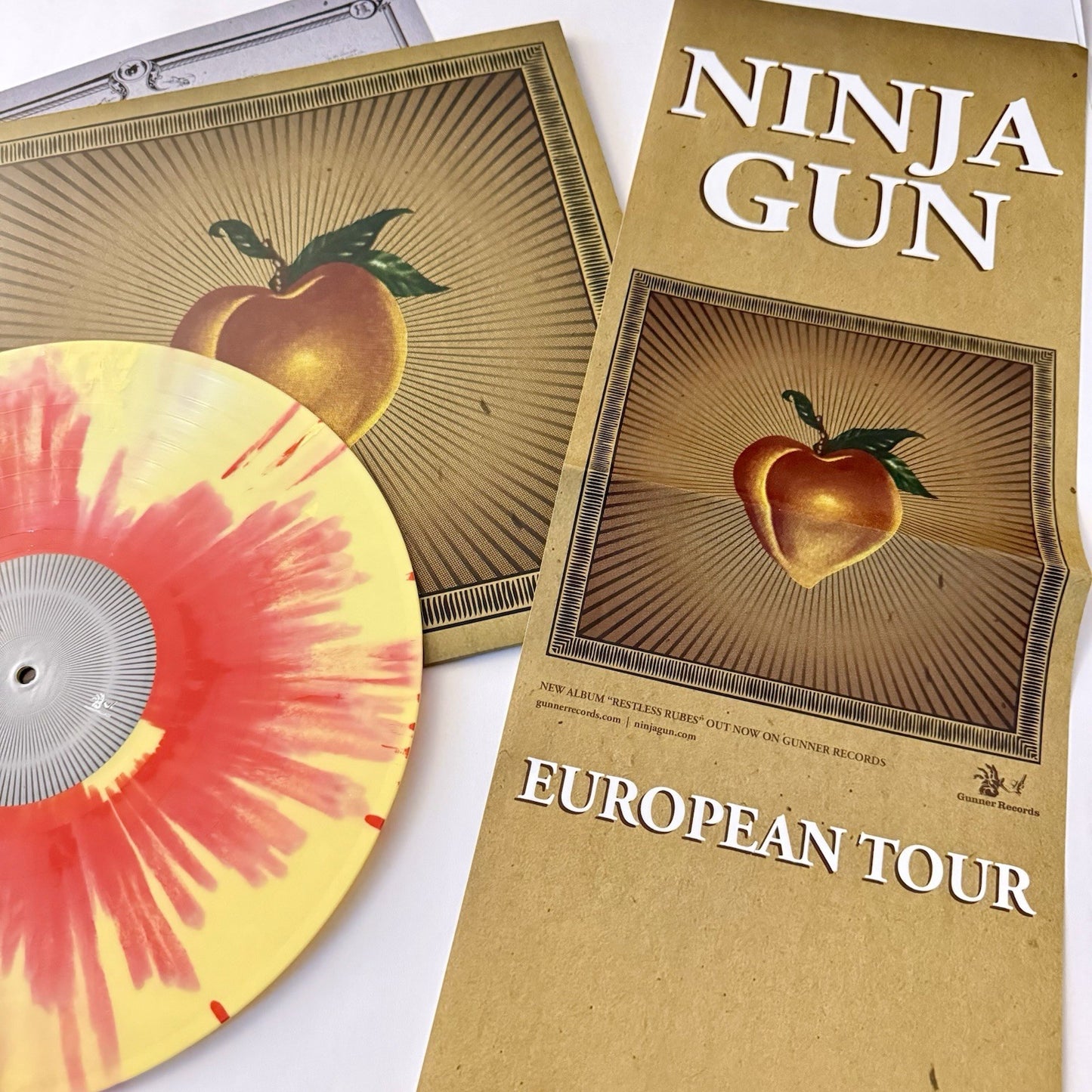 Ninja Gun RESTLESS RUBES Color Vinyl LP Record NEW Tour Poster NINEVOLT FAVE!!!!