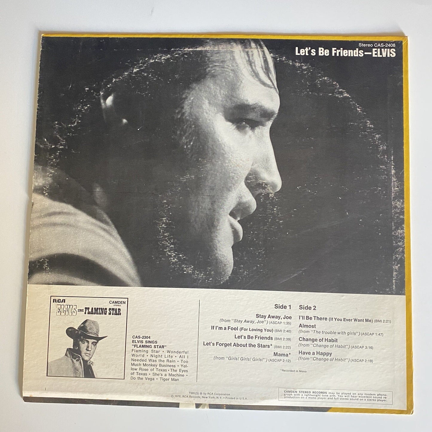 Elvis Presley A DATE WITH ELVIS Vinyl LP Record VG+