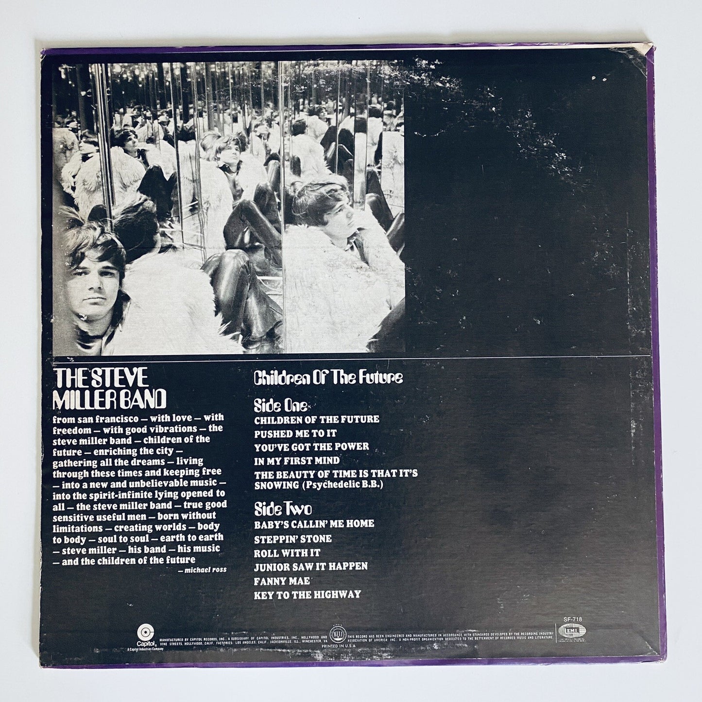 Steve Miller Band CHILDREN OF THE FUTURE Vinyl LP Record VG+