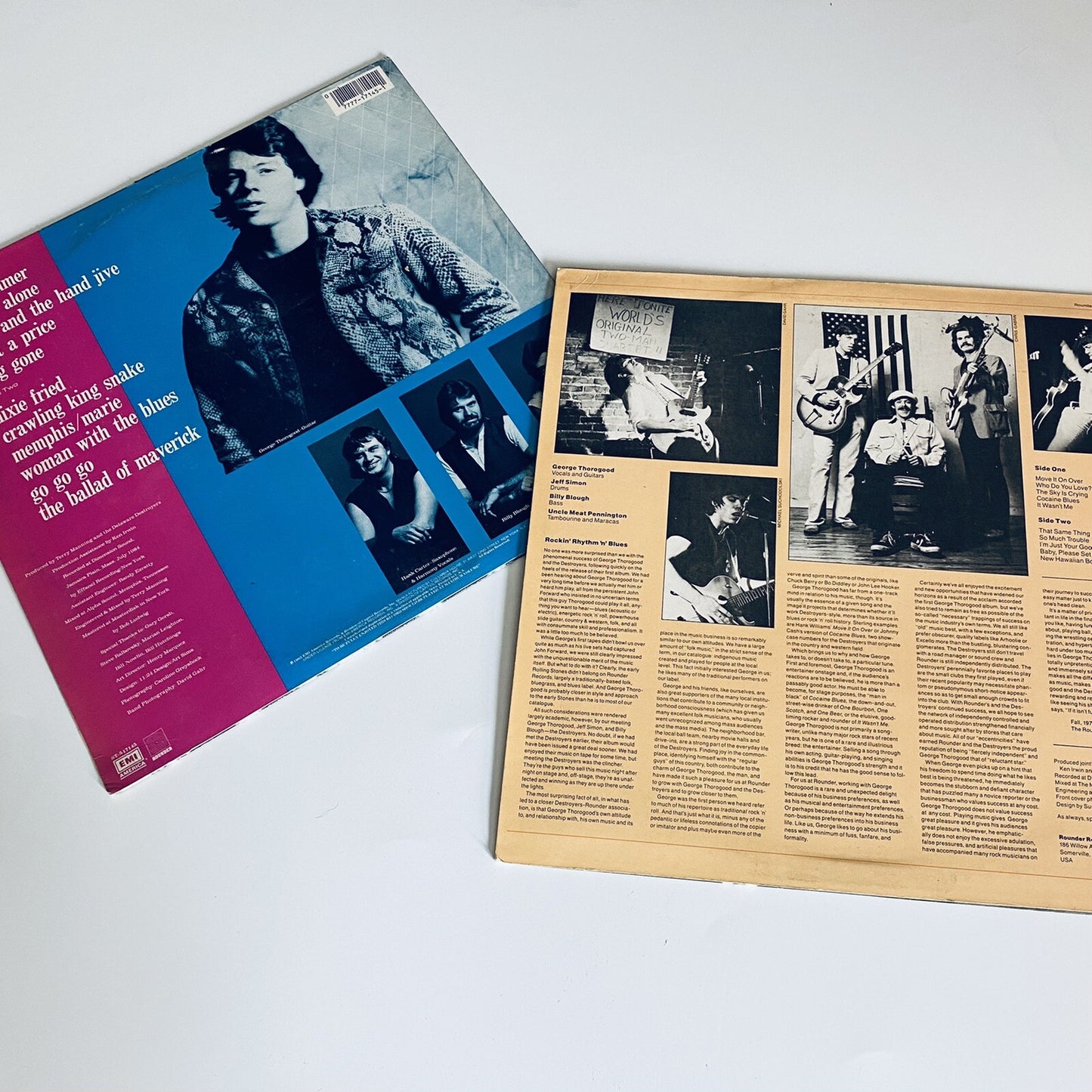 George Thorogood And The Destroyers MAVERICK + MOVE IT OVER Vinyl LP Record VG+