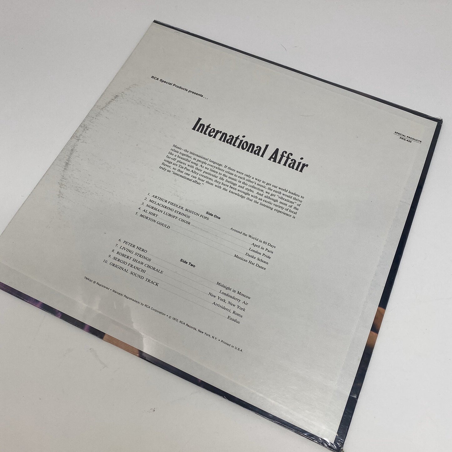 INTERNATIONAL AFFAIR Collectors Edition SEALED Vinyl LP 1972 Tin Pan Alley Creat