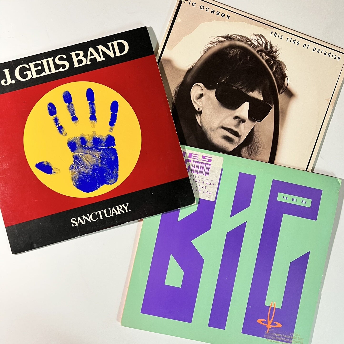 Yes, J Geils, R Ocasek 3VINYL LP RECORD Bundle VG+ W/inner org sleeves