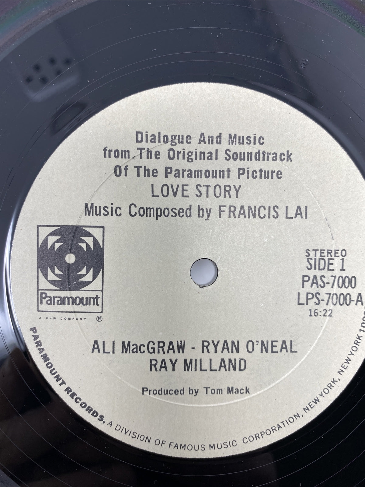 Love Story DIALOGUE AND MUSIC FROM MOVIE Vinyl 2xLP Record w/Ali MacGraw VG/VG+