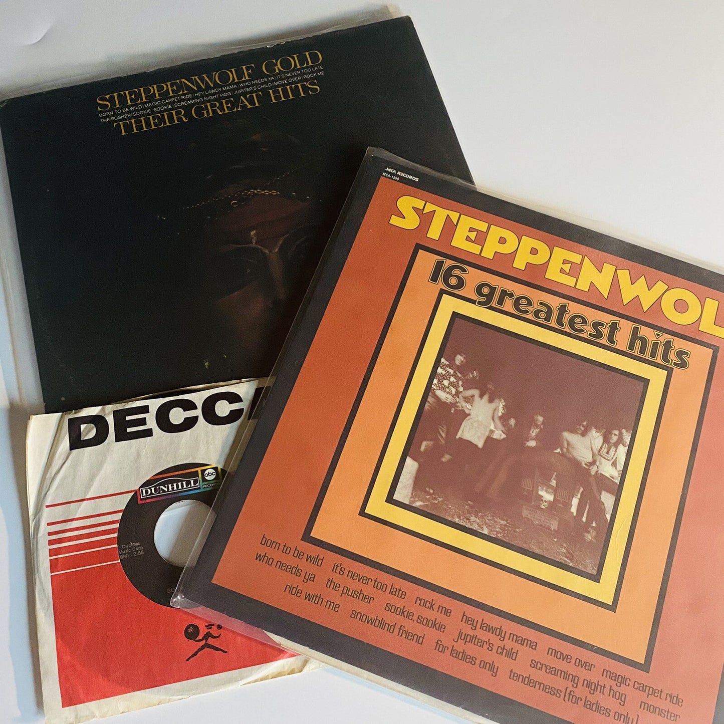 Steppenwolf THEIR GREAT HITS + 16 GREATEST HITS Vinyl LP Records VG+