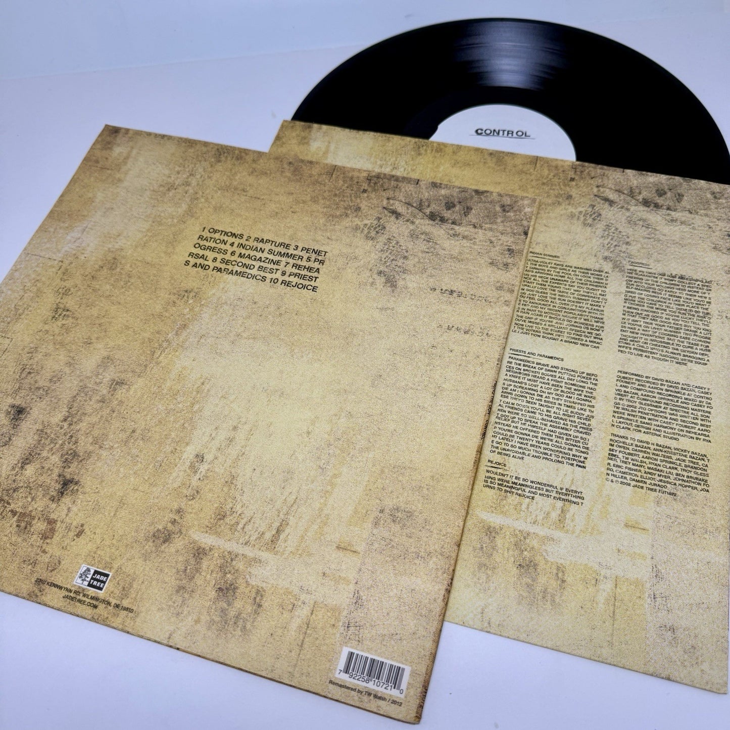 Pedro The Lion CONTROL Vinyl LP Record 2012 Remastered NM