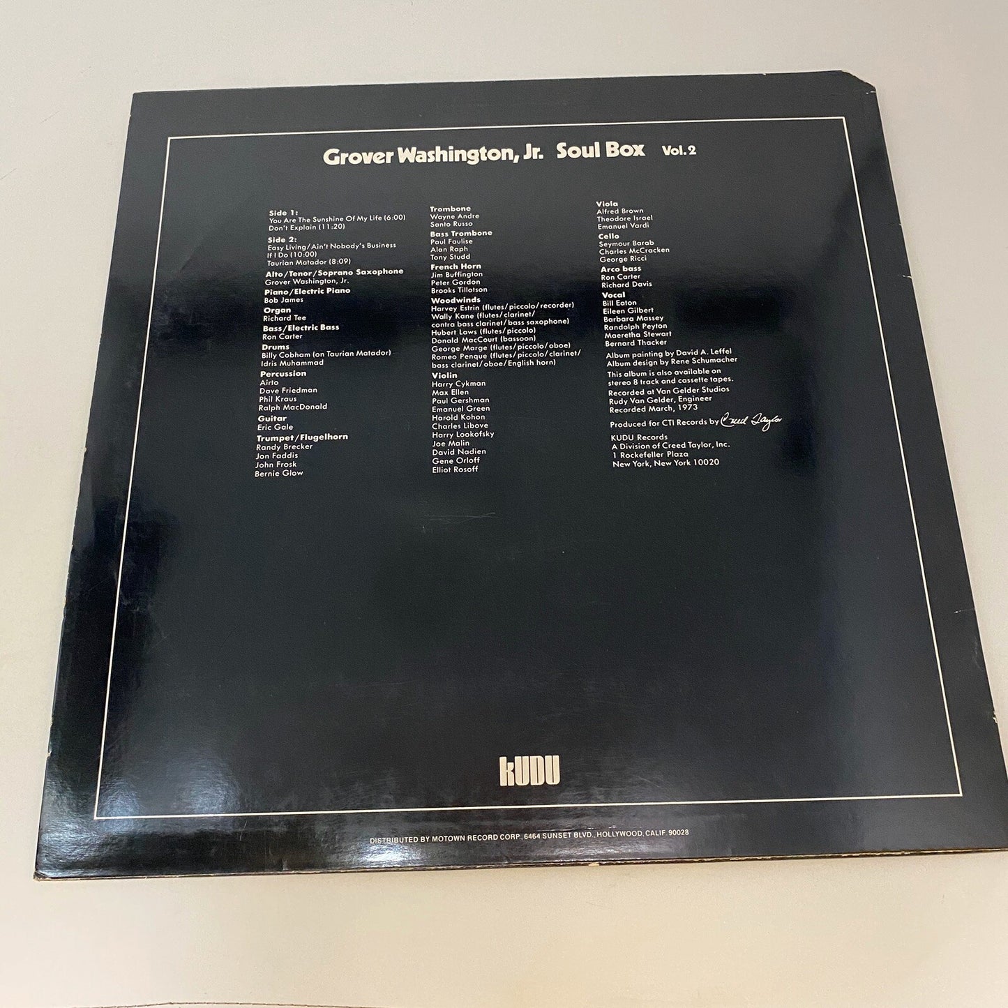 Grover Washington Jr SOUL BOX Vinyl LP Record VG+