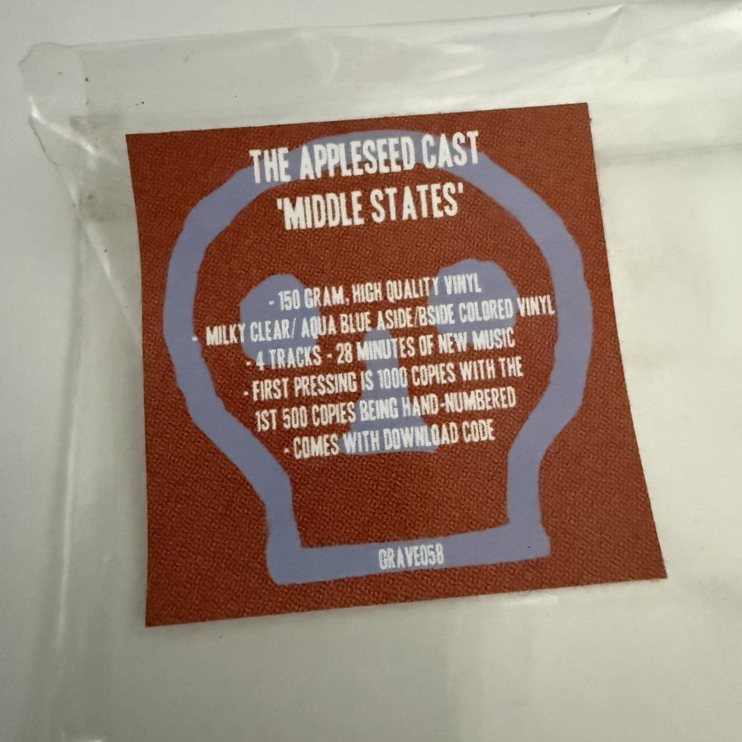 The Appleseed Cast MIDDLE STATES Color Vinyl EP Record NM/VG