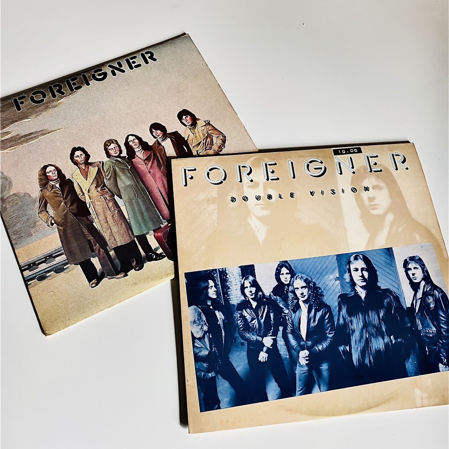 Foreigner SELF TITLED + DOUBLE VISION Vinyl LP Records VG+