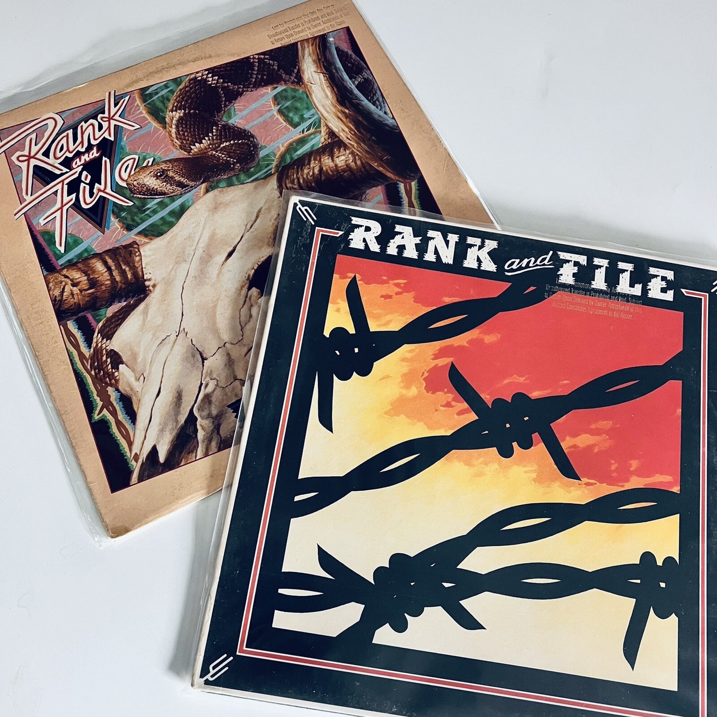 Rank And File SUNDOWN + LONG GONE DEAD Vinyl LP Record VG+