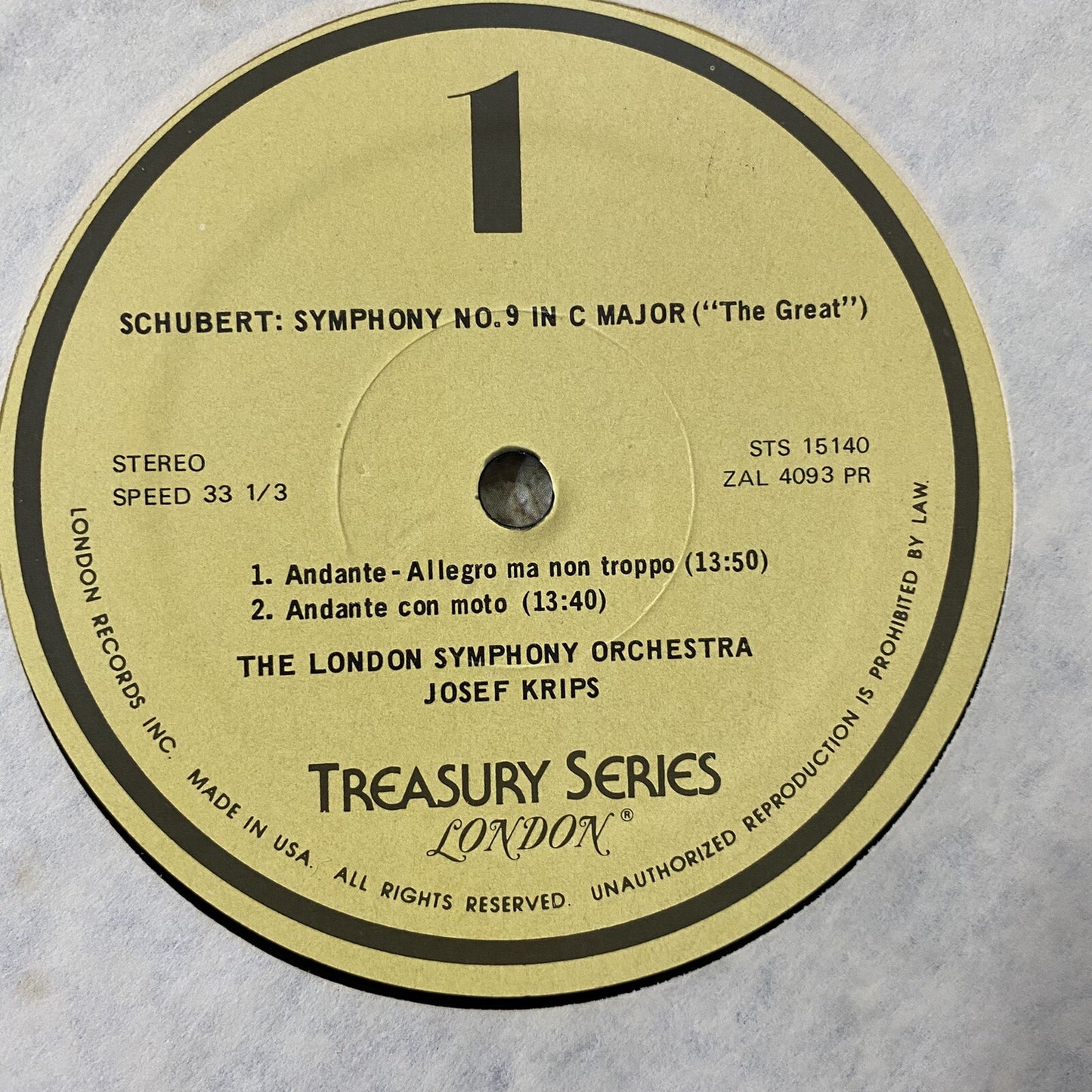 Schubert Bundle SYMPHONY 9; OP 15, 94 VINYL 2xLP RECORDS VG+