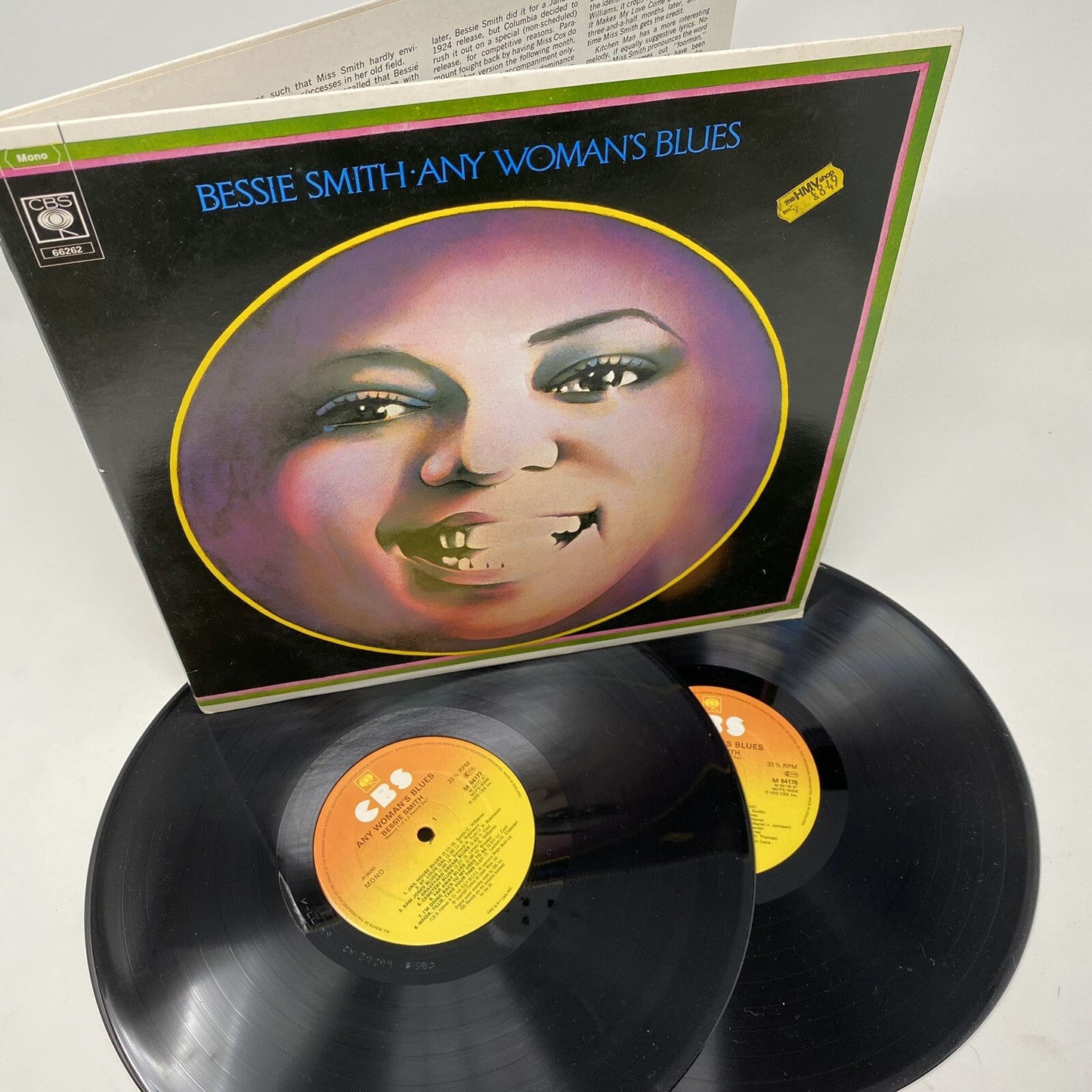 Bessie Smith ANY WOMAN BLUES 2xVinyl LP Records Mono 66262 VG+