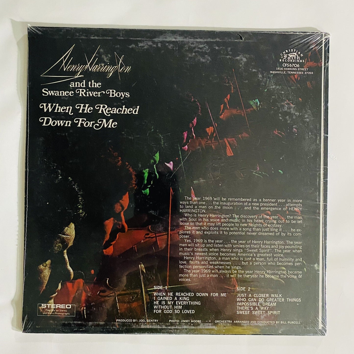 Henry Harrington & Swanee River Boys WHEN HE REACHED DOWN FOR ME Vinyl M Sealed