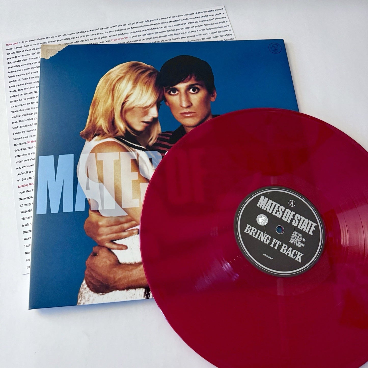 Mates of State BRING IT BACK Color Vinyl LP Record NEW