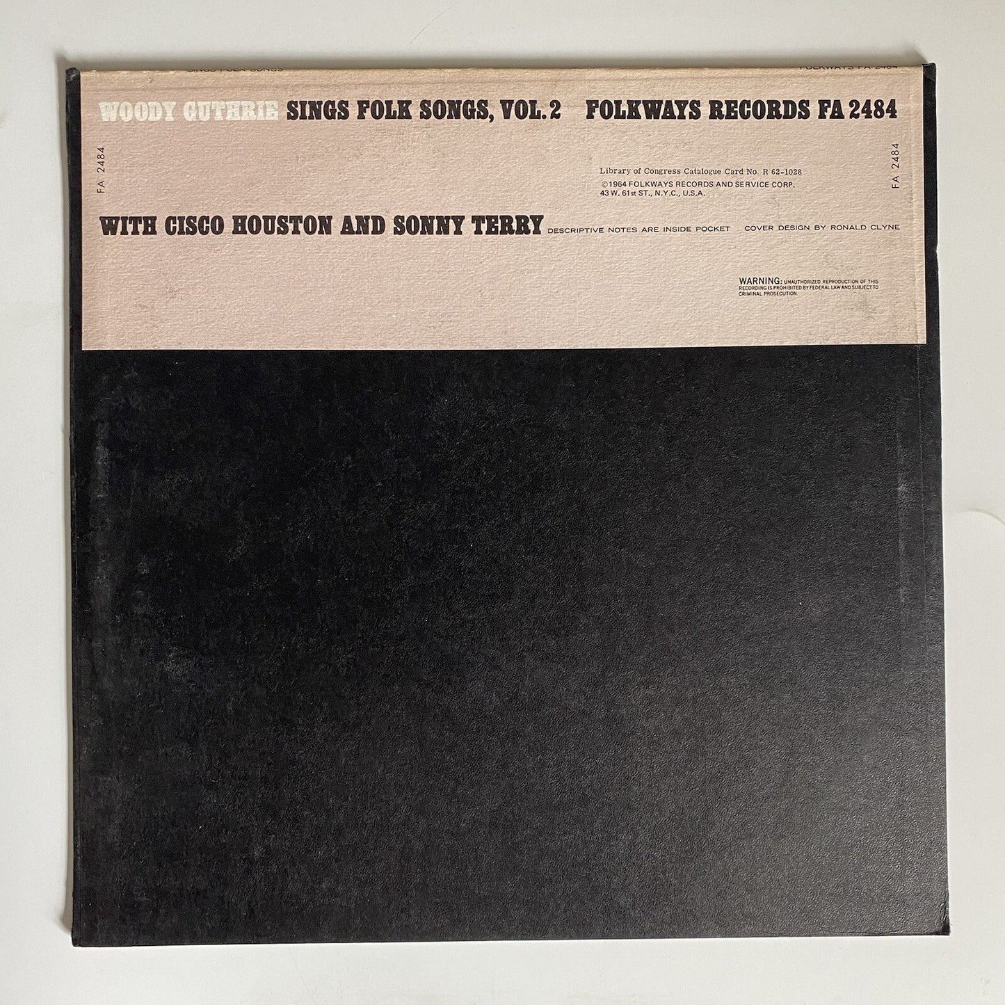 Woody Guthrie SINGS FOLK SONGS VOL 2 Vinyl LP 180g Record w/booklet VG+