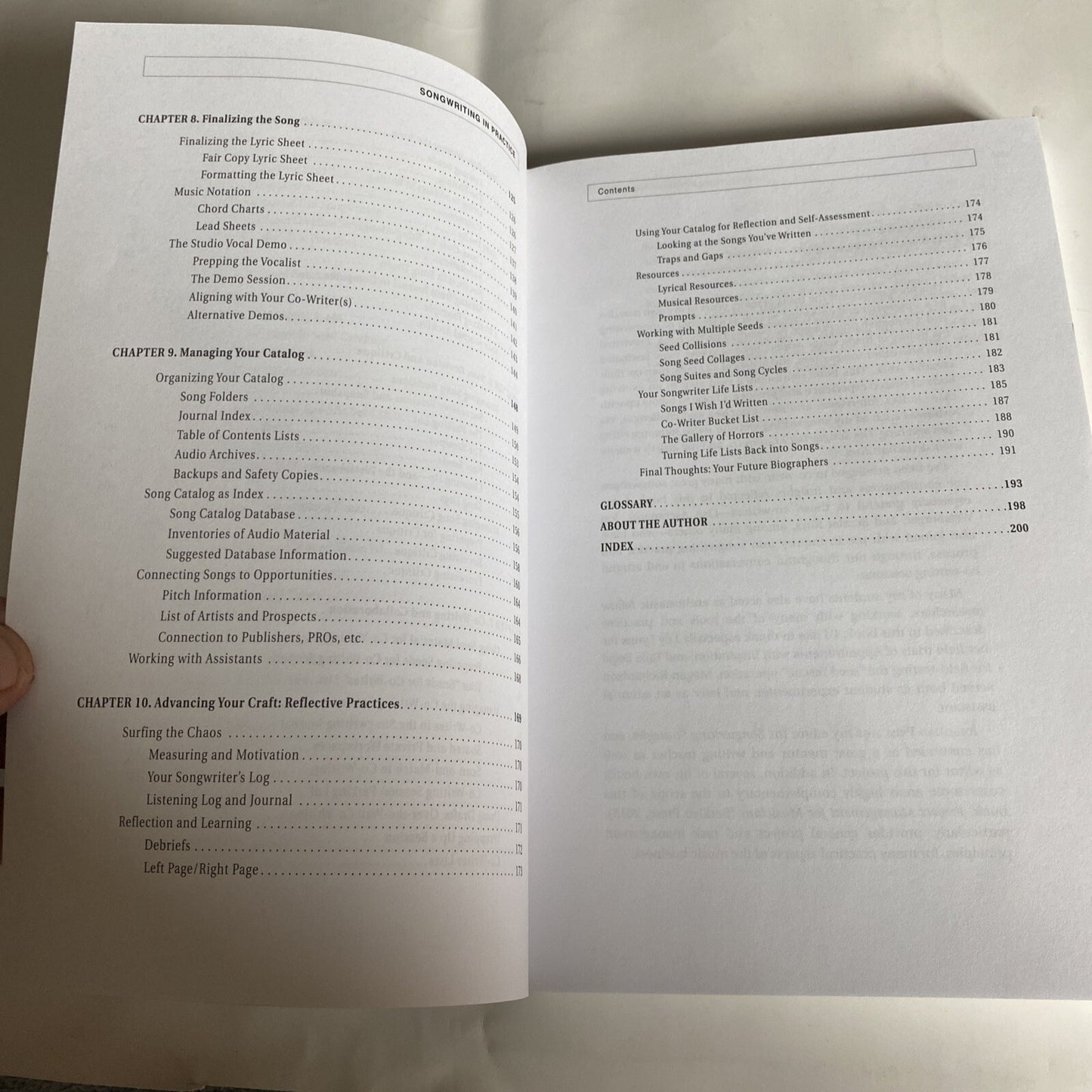 SONGWRITING IN OROACRXE IS: Notebooks,Journals, Logs, Lists by Mark Simos NEW