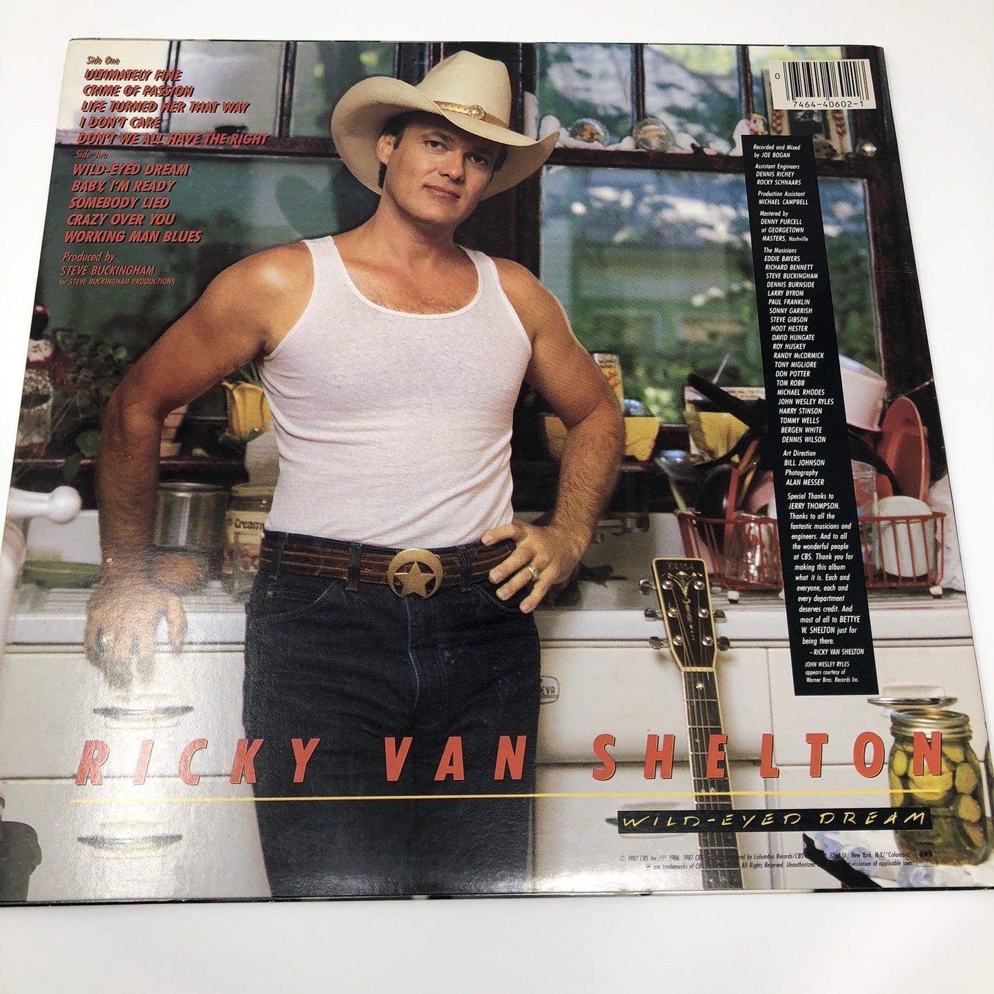 Ricky Van Shelton WILD EYED DREAM Vinyl LP Record VG+ 1987