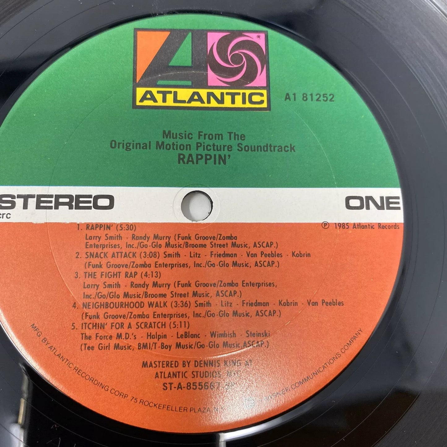 Rappin SOUNDTRACK Vinyl LP Record Original 1985 Starsky Force M.D.s VG+