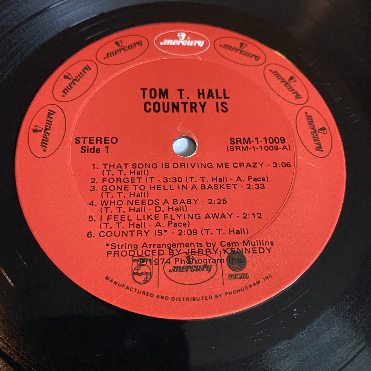 Tom T. Hall COUNTRY IS Vinyl LP Record 1974 VG+