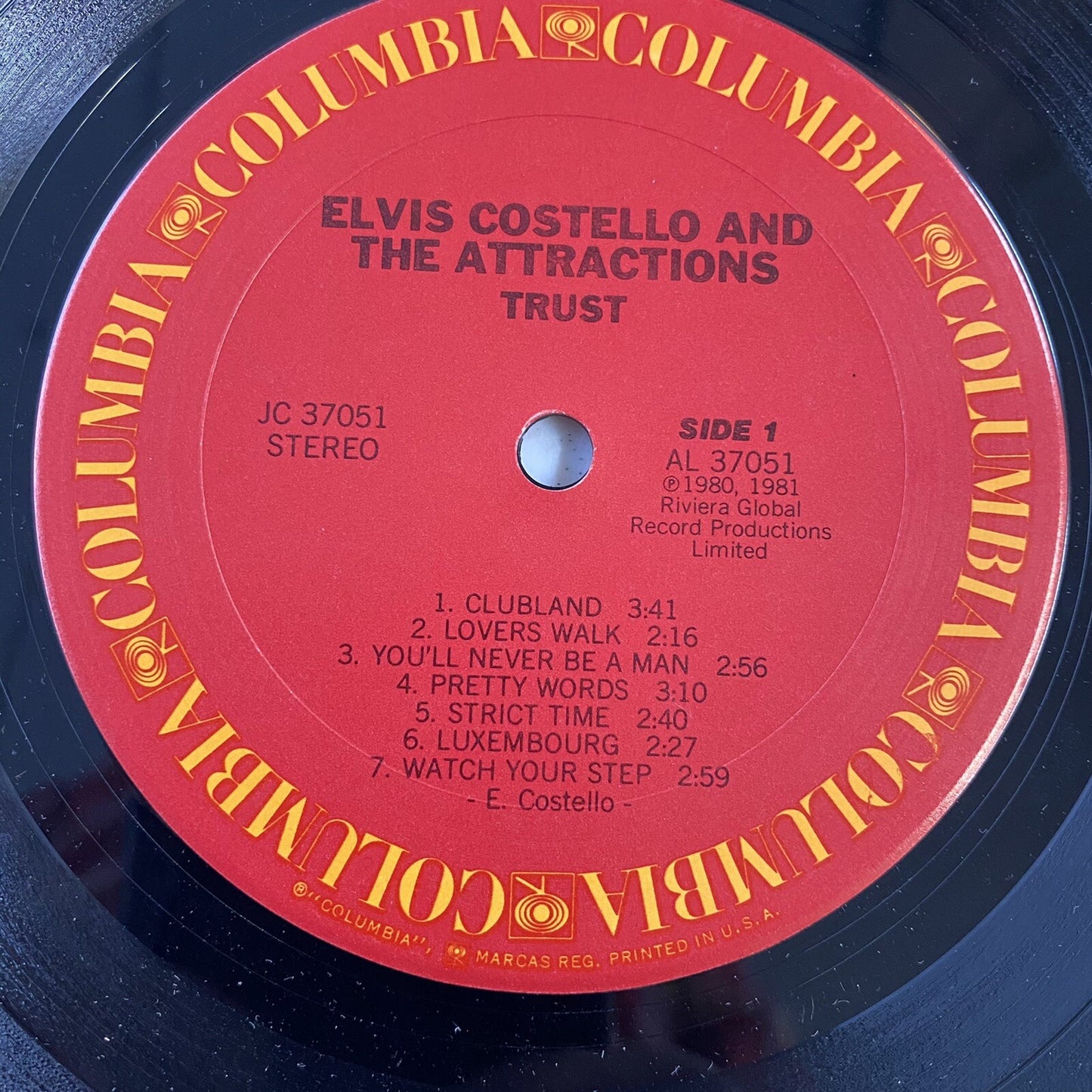 Elvis Costello TRUST + ARMED FORCES Vinyl LP Record VG+ on Media