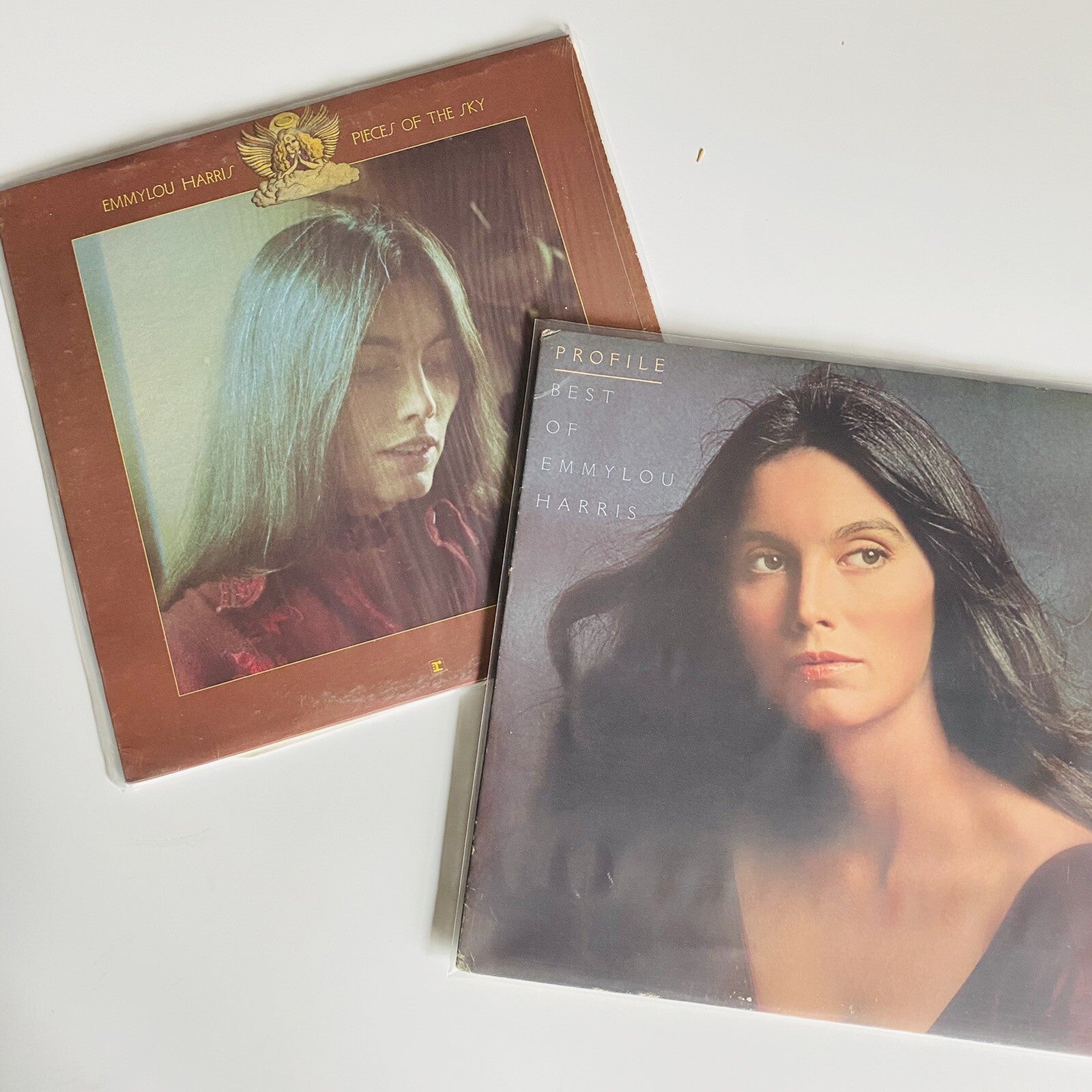 Emmylou Harris PROFILE + PIECES OF THE SKY Vinyl LP Records VG+