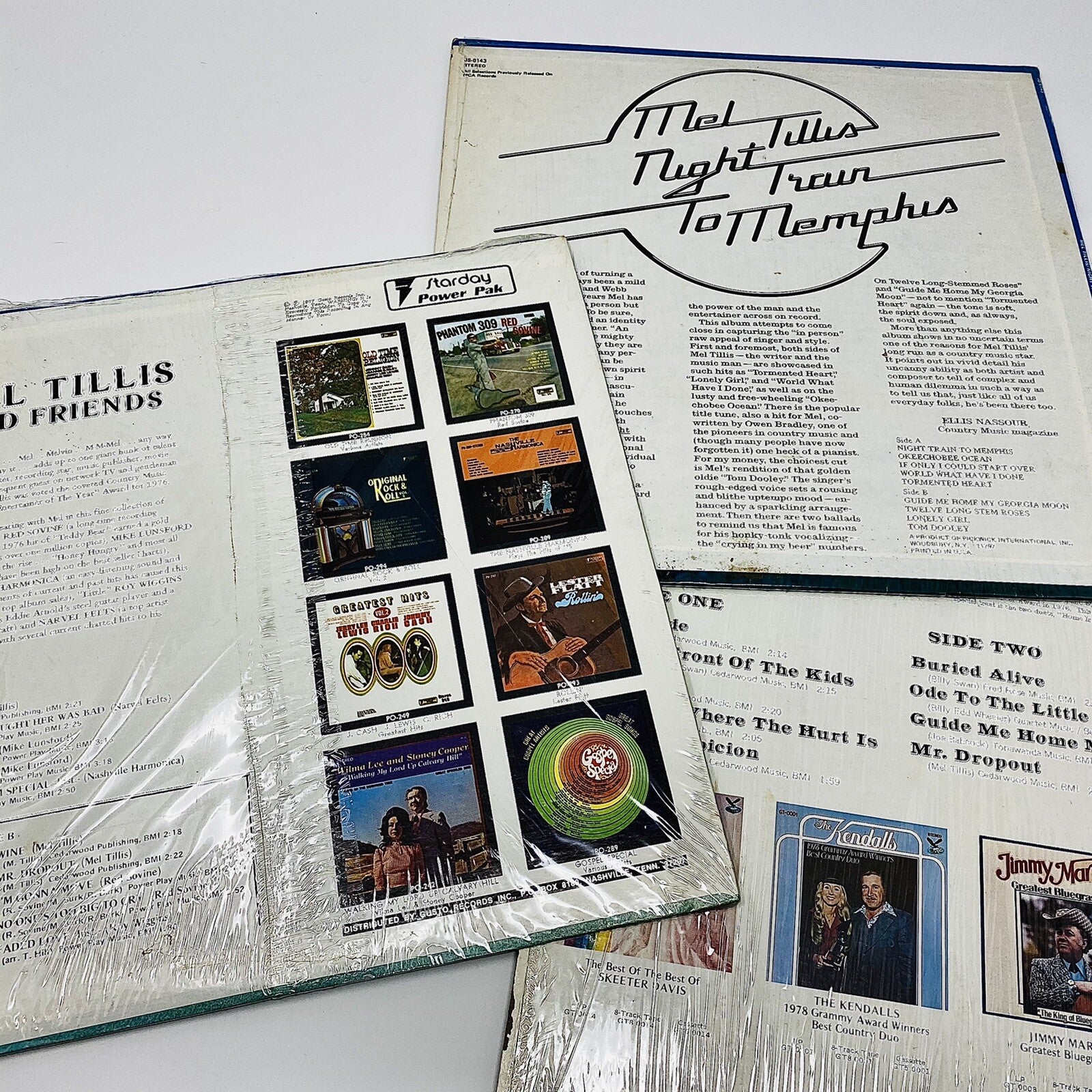Mel Tillis THE GREAT + AND FRIENDS + NIGHT TRAIN Vinyl LP Record Bundle VG+