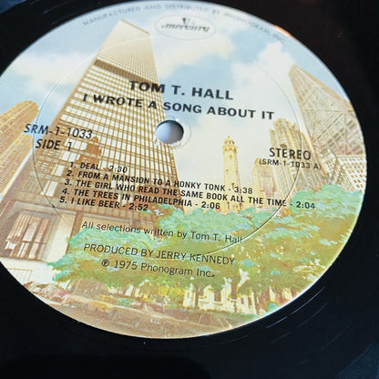 Tom T. Hall I WROTE A SONG ABOUT IT Vinyl LP Record 1975 VG+