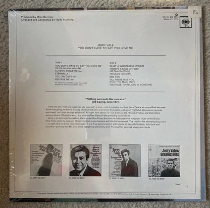 Jerry Vale YOU DON’T HAVE TO SAY YOU LOVE ME Sealed Vinyl LP Record MINT
