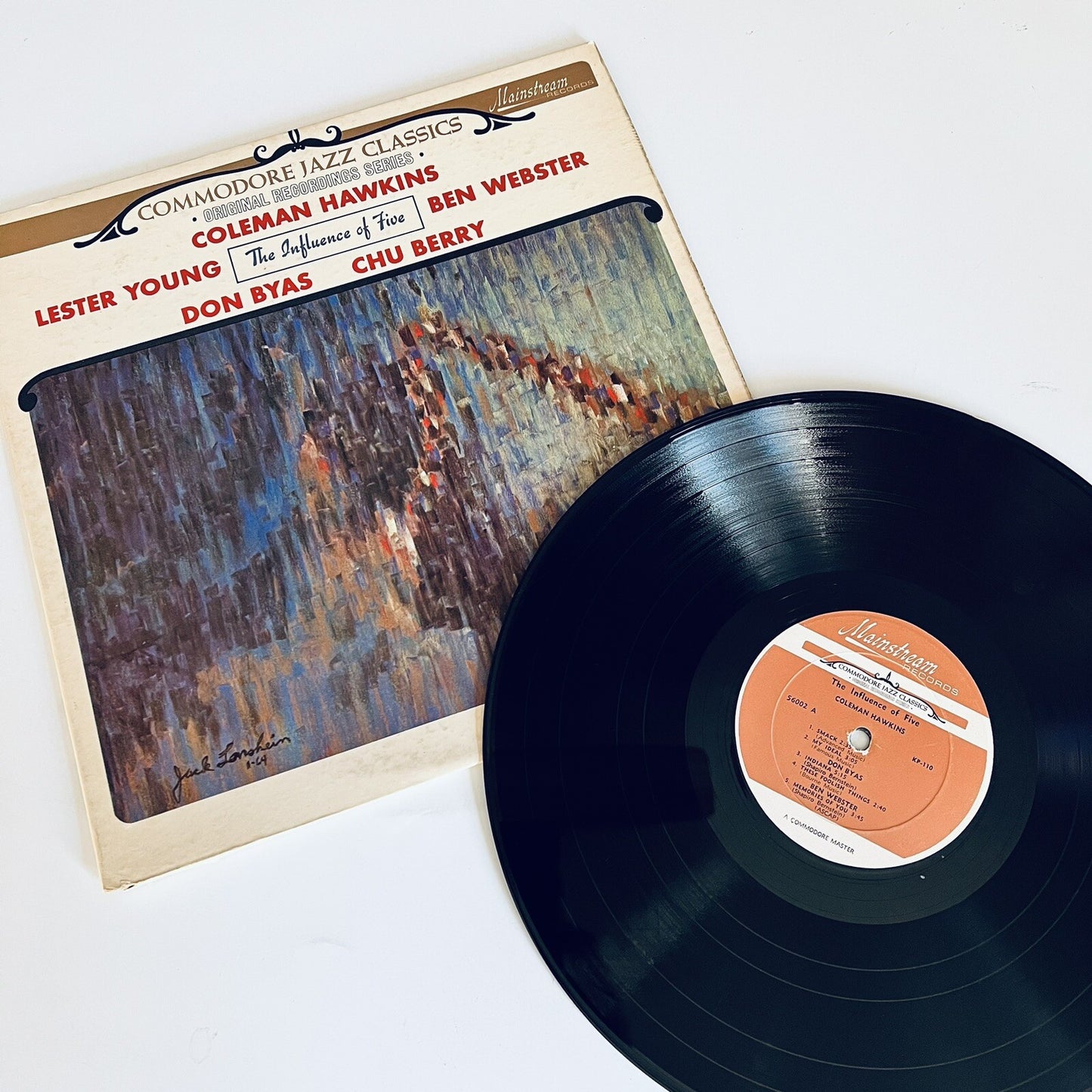 Coleman Hawkins THE INFLUENCE OF FIVE Vinyl LP Record STAMPED "DJ COPY" VG+