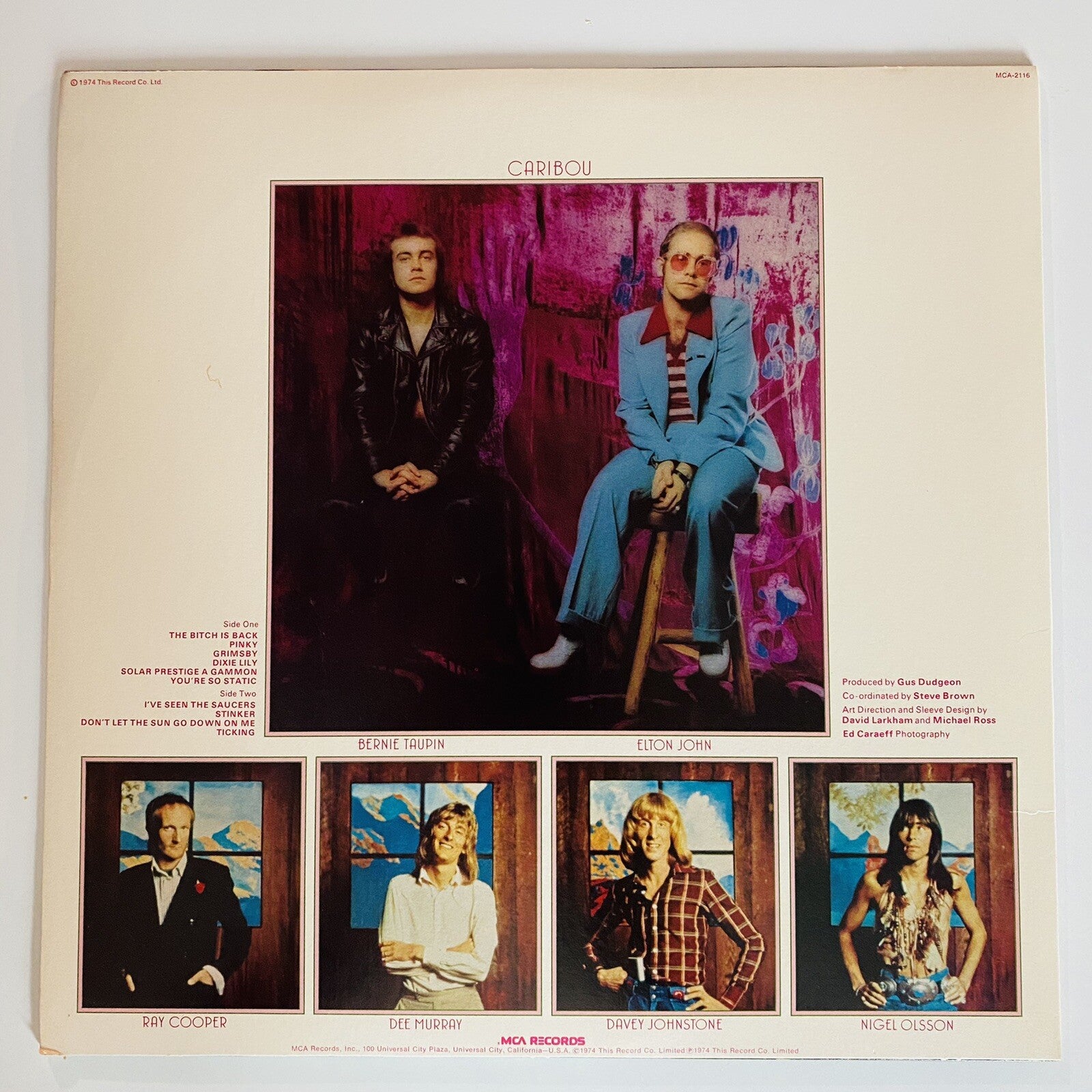 Elton John CARIBOU Vinyl LP Record VG++