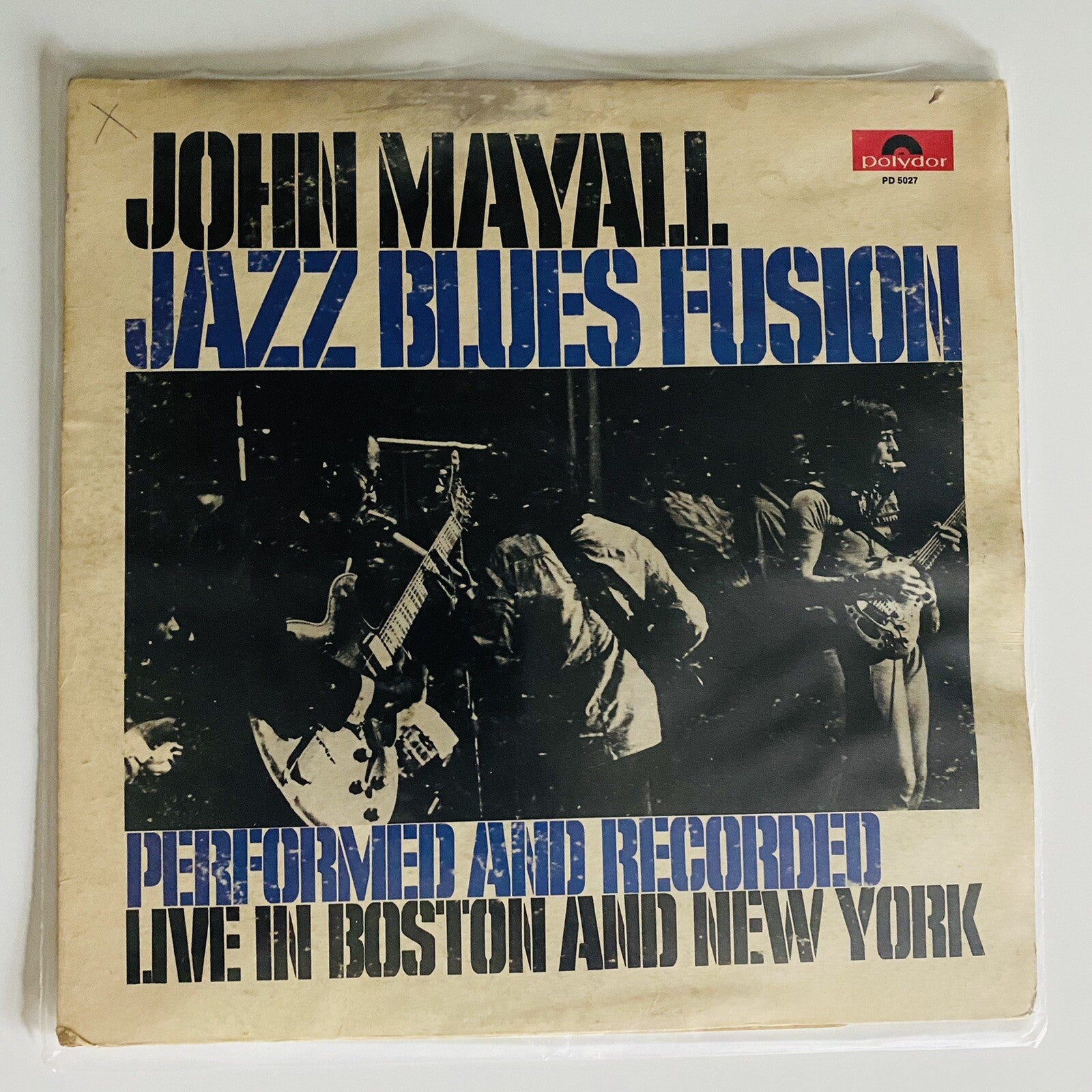 John Mayall JAZZ BLUES FUSION (Live) Vinyl LP Record VG+ / Sleeve G+ to VG