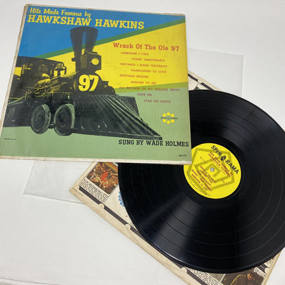 Hits Made Famous By Hankshaw Hawkins WRECK OF THE OLE 97 Vinyl LP Record VG+