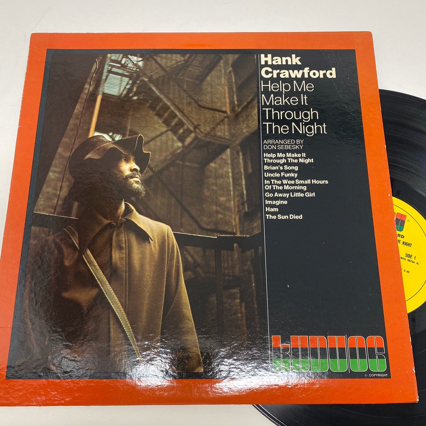 HANK CRAWFORD Help Me Make It Through The Night KU06 Van Gelder LP Vinyl VG++ Cv
