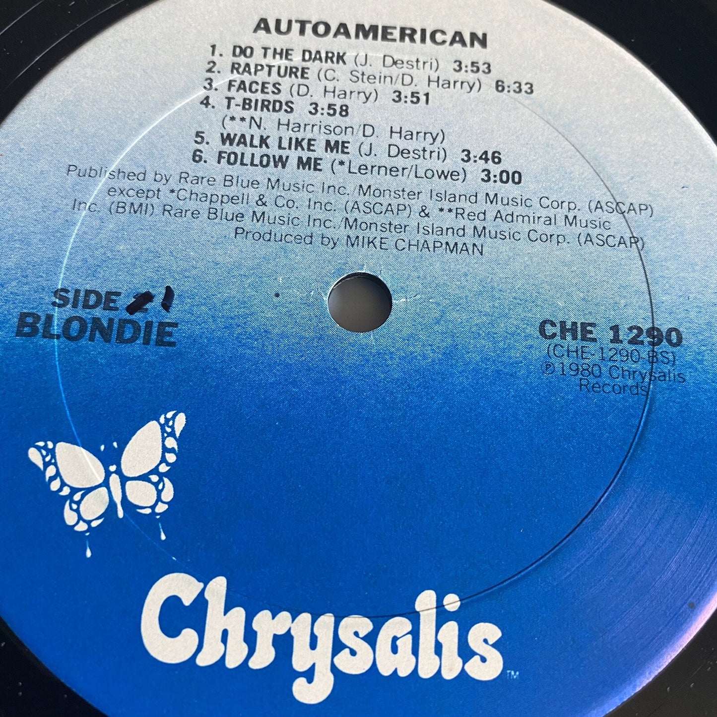 Blondie AUTOAMERICAN Vinyl LP Record VG+