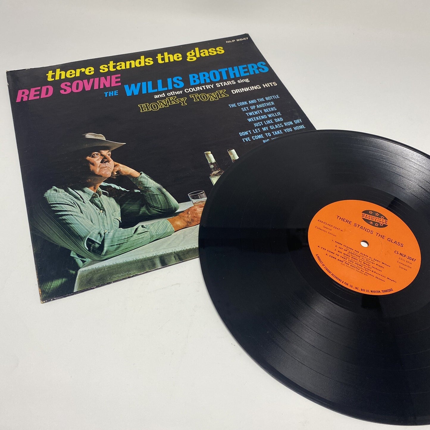Red Sovine Willis Brothers THERE STANDS THE GLASS Vinyl LP Record NLP2047 Stereo