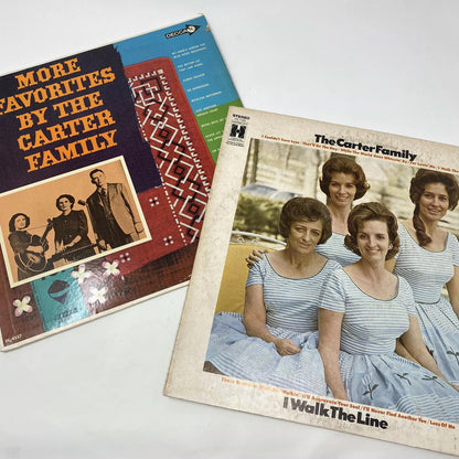 The Carter Family MORE FAVORITES + I WALK THE LINE Vinyl LP Records VG+