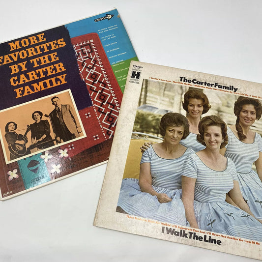 The Carter Family MORE FAVORITES + I WALK THE LINE Vinyl LP Records VG+