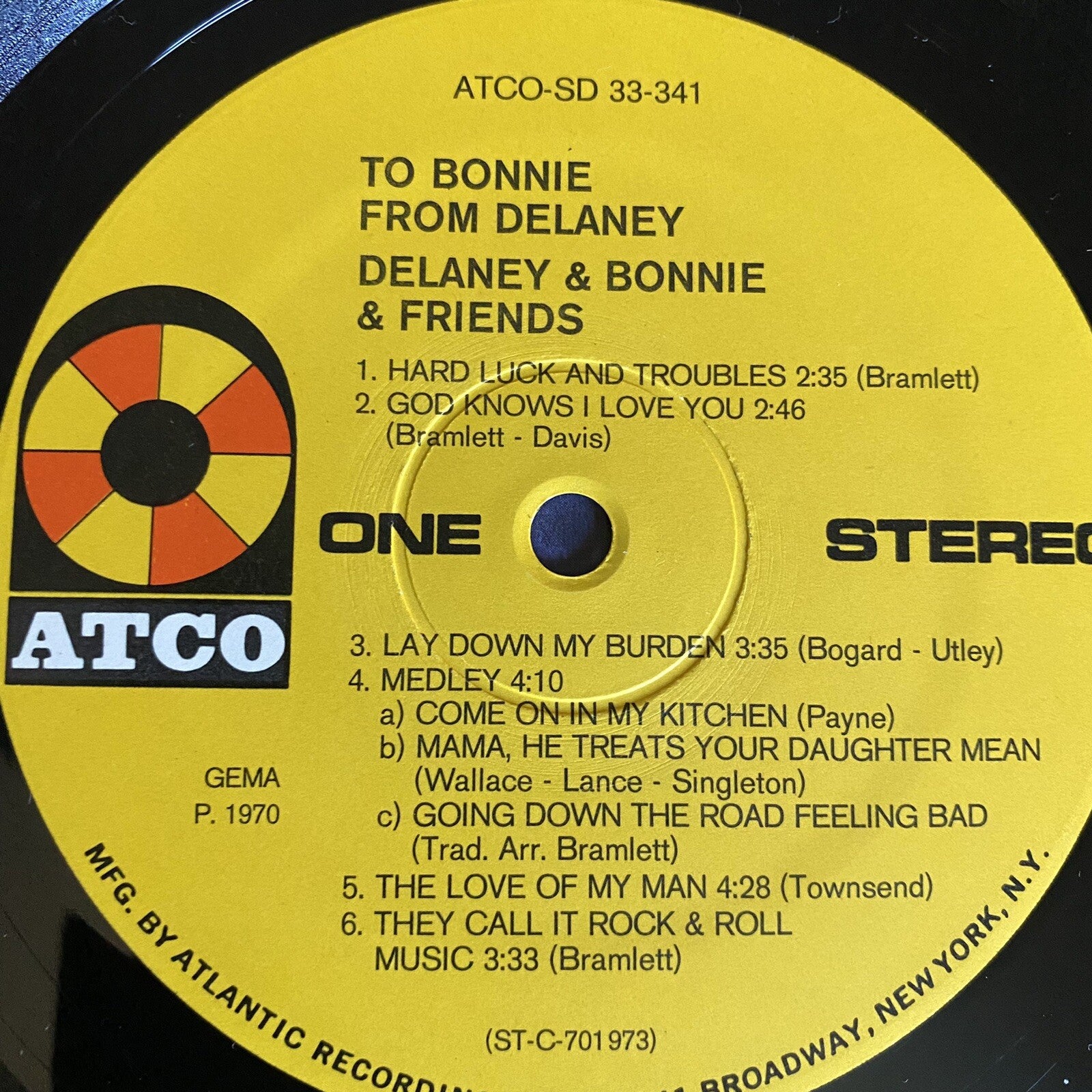 Bonnie Bramlett LADY'S CHOICE + TO BONNIE FROM DELANEY Vinyl LP Record VG+ Lot