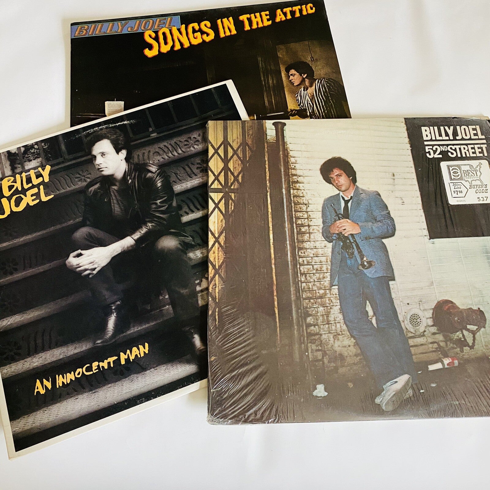 Billy Joel 52nd Street + INNOCENT MAN + SONGS IN THE ATTIC Vinyl LP Records VG+