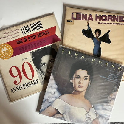 Lena Horne LADY & HER MUSIC + STORMY WEATHER + 90TH ANNIV Vinyl LP Records VG+