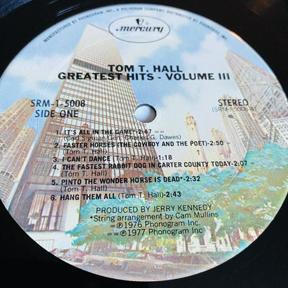 Tom T. Hall GREATEST HITS VOL. III Vinyl LP Record VG+