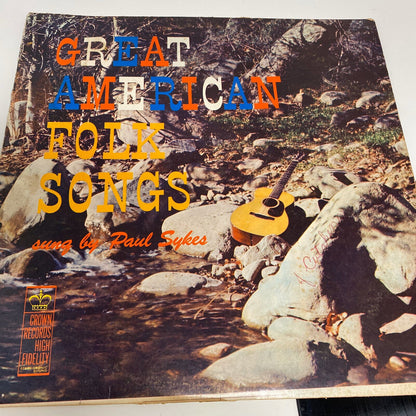 GREAT AMERICAN FOLK SONGS Vinyl LP Records VG