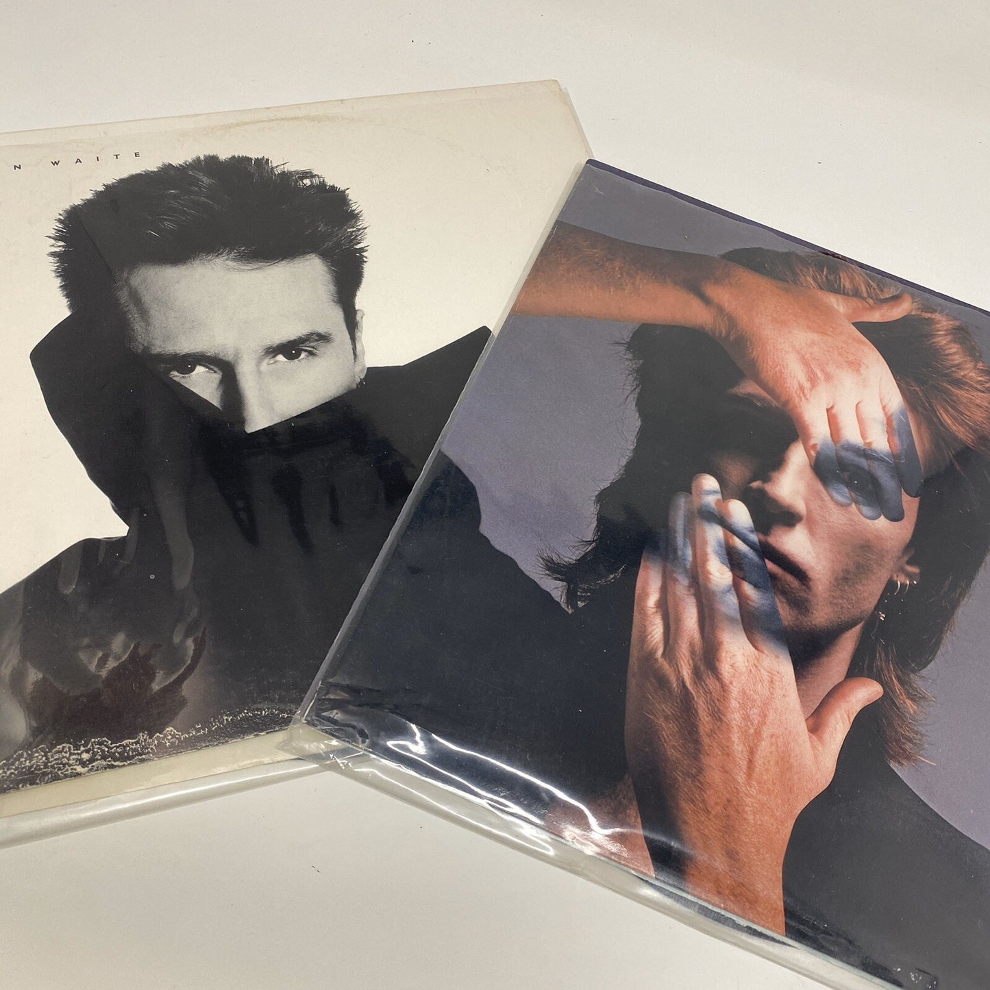 John Waite NO BRAKES + MASK OF SMILES Vinyl LP Records VG+