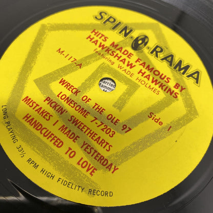 Hits Made Famous By Hankshaw Hawkins WRECK OF THE OLE 97 Vinyl LP Record VG+