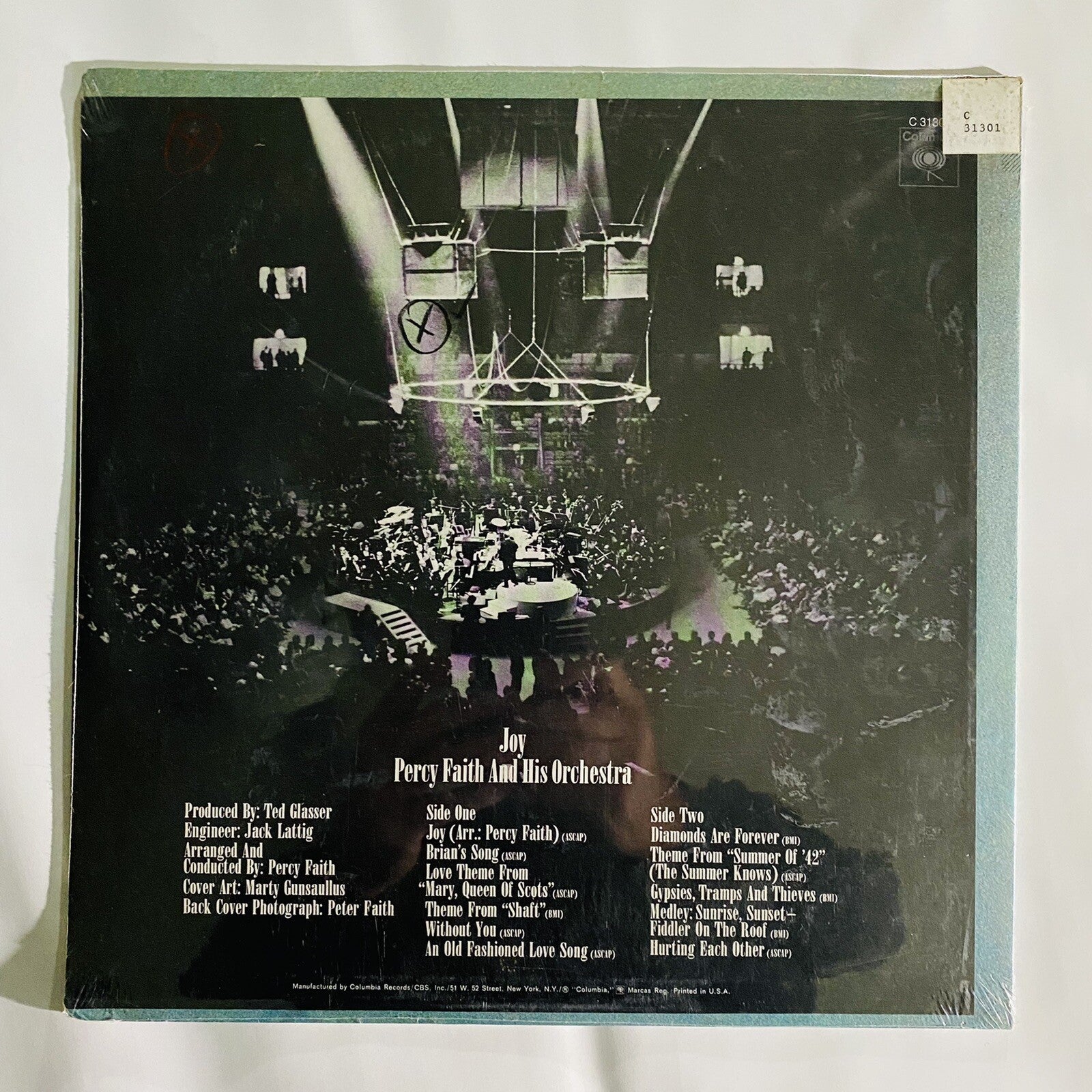 Percy Faith and his Orchestra FEATURING BRIAN’S SONG JOY Vinyl LP Record SEALED