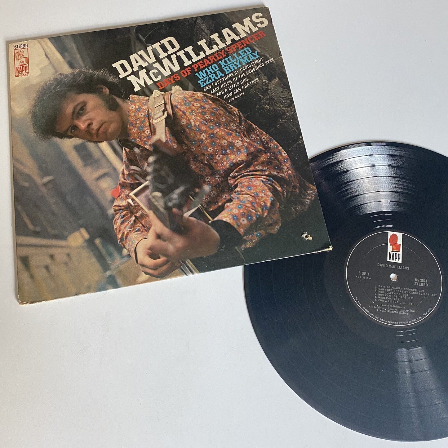 David McWillams DAYS OF PEARLY SPENCER Vinyl LP Record VG+