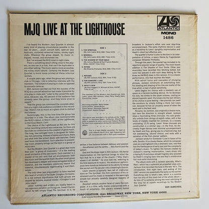 MJQ (Modern Jazz Quartet) LIVE AT THE LIGHTHOUSE Mono 12 Essentials